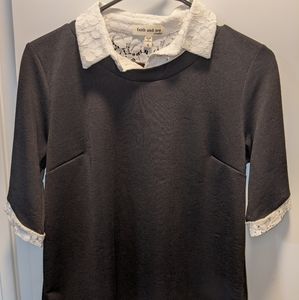 Faith and Joy Lace Collared Shirt Small
